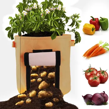 

4/7/10 Gallons High Quality Grow Bag Tomato Potato Pot Vegetable Growing Bags Vertical Garden Seedling Plant Root Cultivation