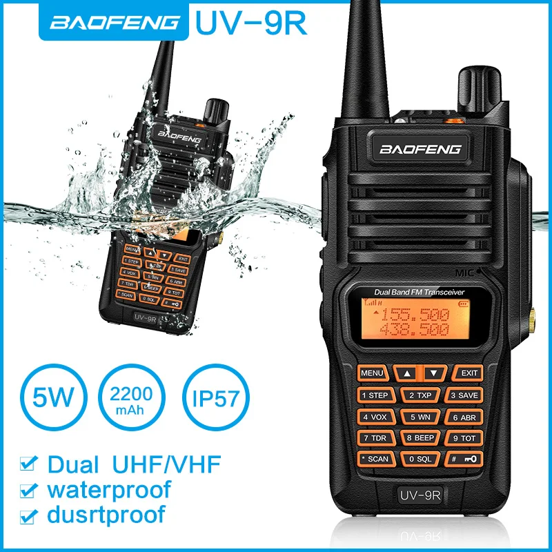 Baofeng UV-9R Plus Водонепроницаемая портативная рация 8 Вт двухстороннее радио