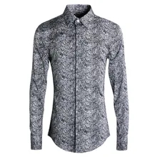 

2021 autumn and winter European American style python pattern printing long-sleeved men shirt trendy brand shirt men's clothing
