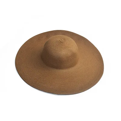 Повседневные пляжные шляпы с широкими полями для путешествий, летние модные соломенные шляпы, складные пляжные шляпы для женщин с большими головами - Цвет: 15