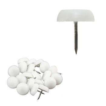 

100x 14mm Felt Feet Pad Skid Glide Nail Protector Furniture Chair Table Leg