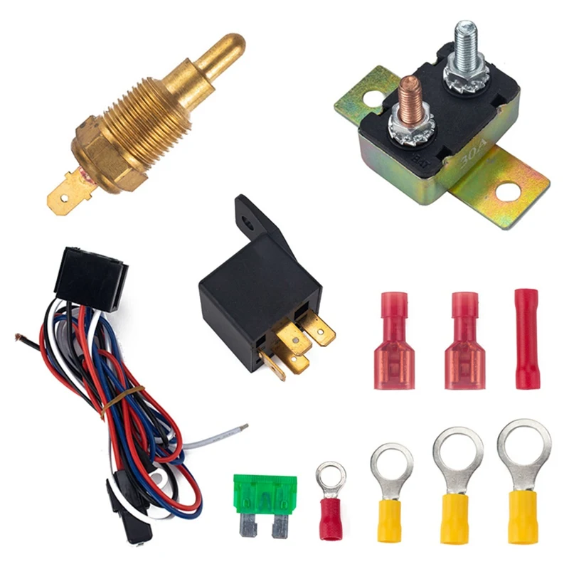 

Relay Wiring Harness Temperature Switch Connecting Terminal Medium Fuse For Trucks Vehicle Radiator Fan Repair
