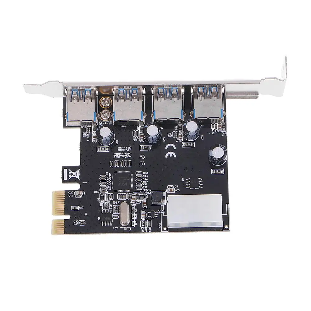 Высокое качество 4 порта PCI-E к USB 3,0 концентратор PCI Express карта расширения адаптер 5 Гбит/с скорость