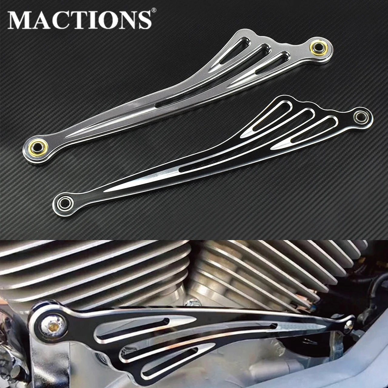Motorcycle CNC Gear Wing Shift Linkage Lever Shifter Link 31CM Aluminum For Harley Touring Road Street Glide 1986-2017 Softail | Автомобили