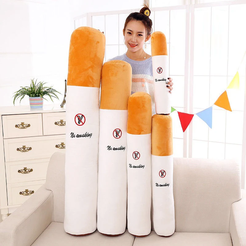 30-110cm Creative Smoking Cylindrical Sleeping Cushion Cigarette Pillow Smulation Plush Toys Fashion Boyfriend Birthday Gift 6