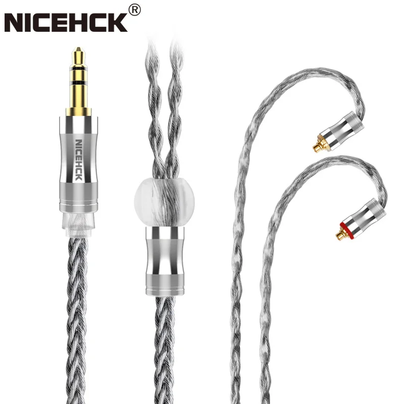 NiceHCK DarkJade 8 нитка лиц графеновой батареи с серебряным покрытием OCC кабель