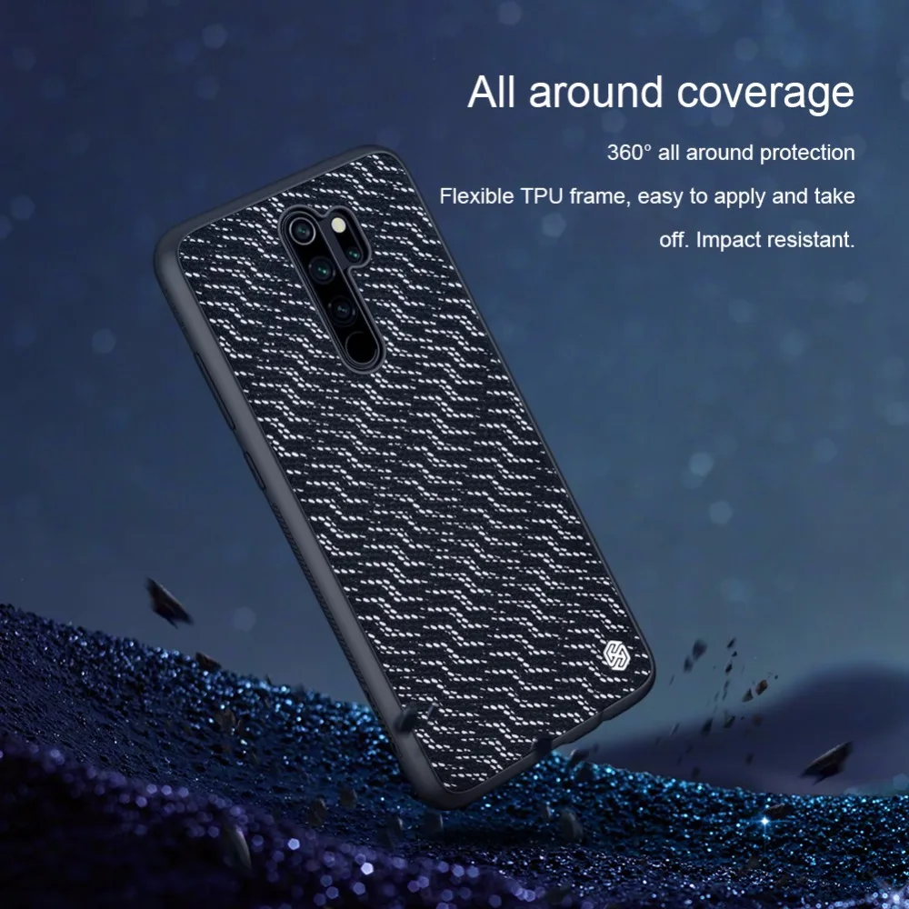 10 шт./лот Nillkin градиентный мерцающий чехол для Xiaomi Redmi Note 8 pro мерцающий защитный чехол