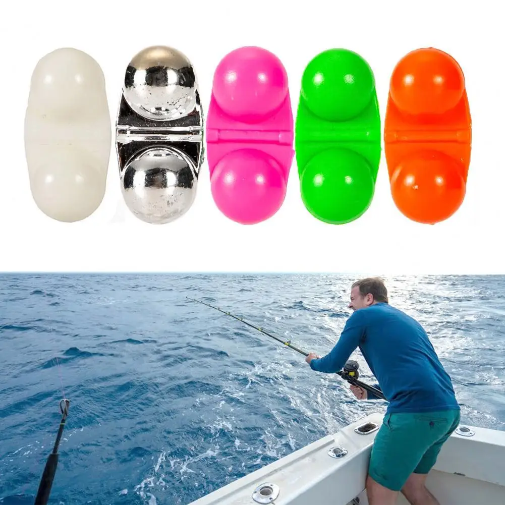 10Pcs Fishing Double Rattle Fish Bite Bait Alarm Sea Fishing Portable ABS Attractor Bell Bead Luring Fish Accessories