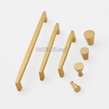 

Brand New 2PCS European Pure Brass Furniture Handles Cupboard Wardrobe Drawer Kitchen Wine TV Cabinet Pulls Handles & Knobs