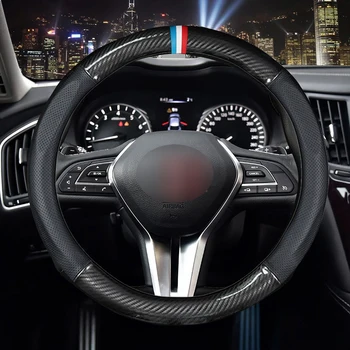 

MIDOON Carbon Fiber Leather Car Steering Wheel Cover For Infiniti Q30 Q50 FX35 QX50 QX56 QX60 QX70 FX G25 G37