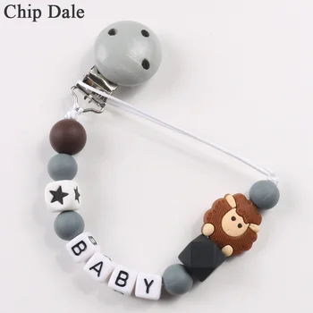 

Chip Dale Custom Name Animal Beads Pacifier Clips Chain for Baby Girl Boys Dummy Holder Feeding Newborn Baby Teething Toys