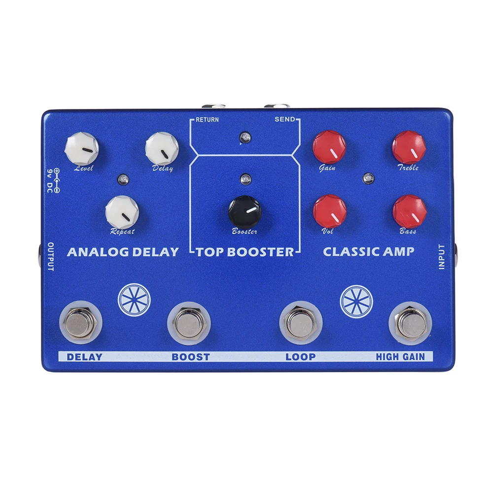 

Multi-effects 4-in-1 Guitar TONE MAKESTATON Effect Pedal Processor CLASSIC AMP Booster Analog Delay FX LOOP EQ