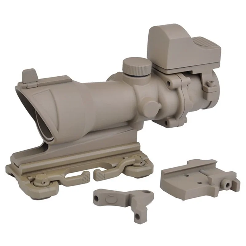 DE AIM ACOG 4X32 Red Dot прицел охотничьи прицелы Reddot тактический оптический прицел воздушный ружейный оптический прицел для винтовки пневматический прицел для страйкбола AO5316 - Цвет: DE