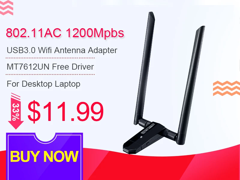Wifi адаптер 1200 Мбит/с USB беспроводная Wifi антенна адаптер двухдиапазонный 802.11ac WAN LAN USB3.0 сетевая карта для настольного ноутбука