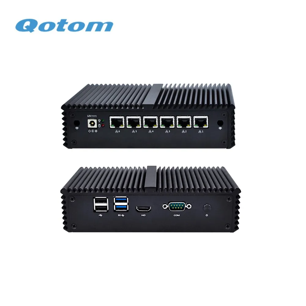 Бесплатная доставка Qotom Q555G6 Q575G6 7 й промышленный шлюз для ПК межсетевой