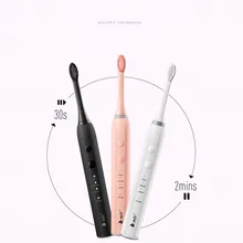 Зубная щетка, звуковая волна, перезаряжаемая, высокое качество, умный чип, головка зубной щетки, сменная, отбеливающая, здоровый, лучший подарок