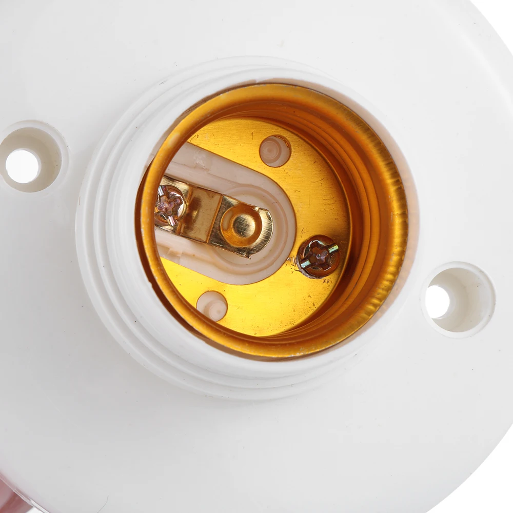 ARTOO PC E27 Base with hole for wire D8cm screw Light Bulb Lamp Socket Holder White E27 Base Lamp Socket led light bulb Holder