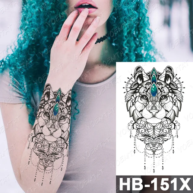 Waterproof Temporary Tattoo Sticker Dark Old School Moth Butterfly Flash Tattoos Snake Rose Body Art Arm Fake Tatoo Women Men 43-HB151X