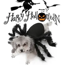 Симпатичный кот собака Хэллоуин паук домашнее животное Одеваются паук одежда с принтом крыльев для щенков кошки Хэллоуин домашнее животное кошка собака костюмы милое платье