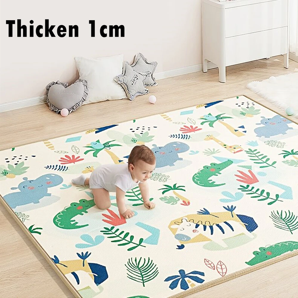 Baby Play Mat Waterproof XPE Soft Floor Playmat Foldable Crawling Carpet Kid Game Activity Rug Folding Blanket Educational Toys 80x160cm play mat baby crawling blanket soft floor carpet kids rug playmat waterproof mcqueen kid bedroom rug