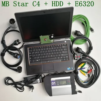 

MB Star C4 2019 SD Connect C4 with newest software V12.2019 diagnostic tool mb star c4 vediamo/X/DSA/DTS with E6320 I5 4G Laptop
