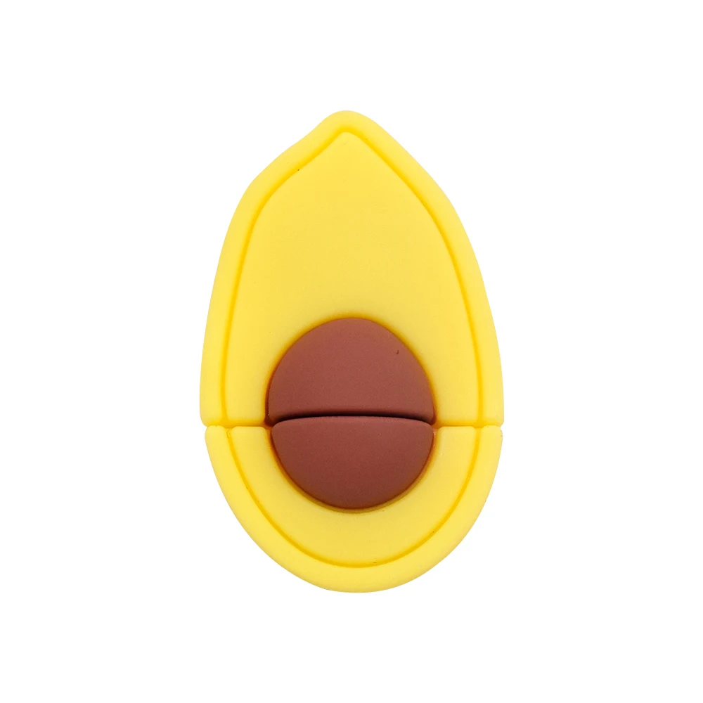lemon usb 2.0 Мультфильм фрукты USB флэш-накопитель 32 ГБ милый лимонный Pendrives2.0 авокадо хранения диск Memory Stick реальная емкость 64 Гб Забавный подарок 128 Мб - Цвет: lemon usb 2.0