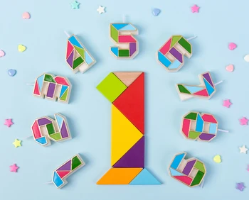 

Cake Candle Colorblock Art Number Candles Cake Topper Decor For Baby Shower Birthday Wedding Party Favor Gift Supplies