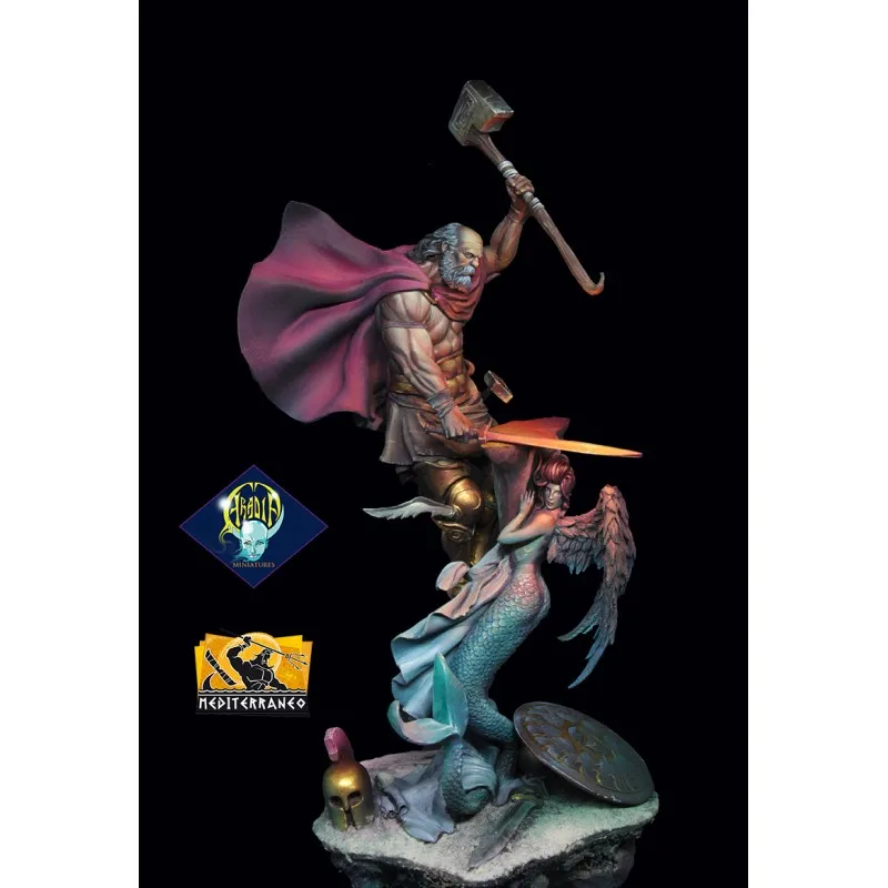 [Loong Way Miniatures] Aradia миниатюрный Гефестус-Blacksmith Олимпийских моделей 75 мм | Игрушки и