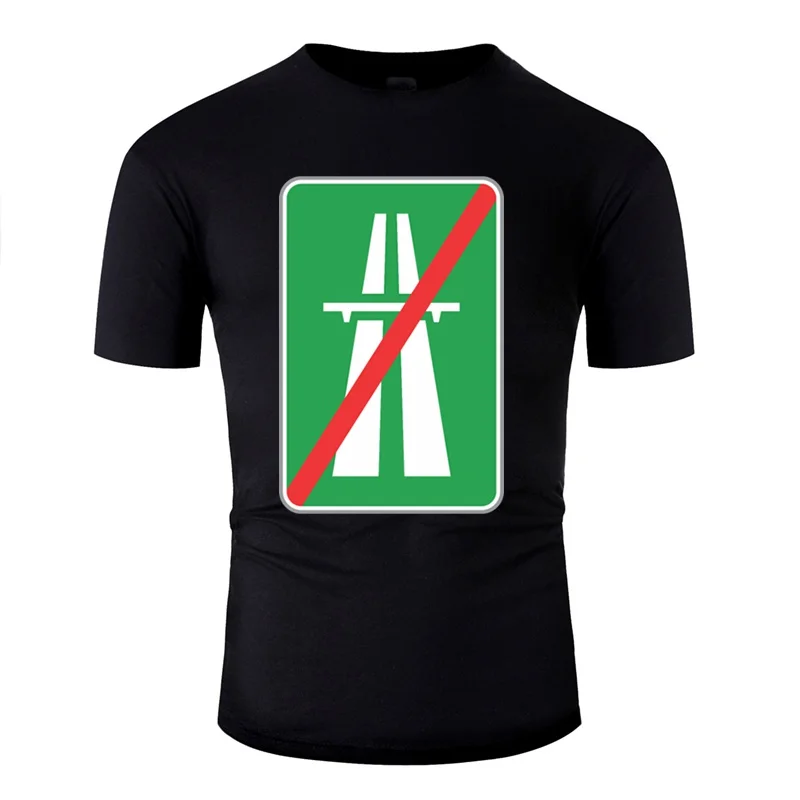 

Create Road Sign Restricted Green Way Tshirt For Men Classical Men Tshirts Harajuku Female