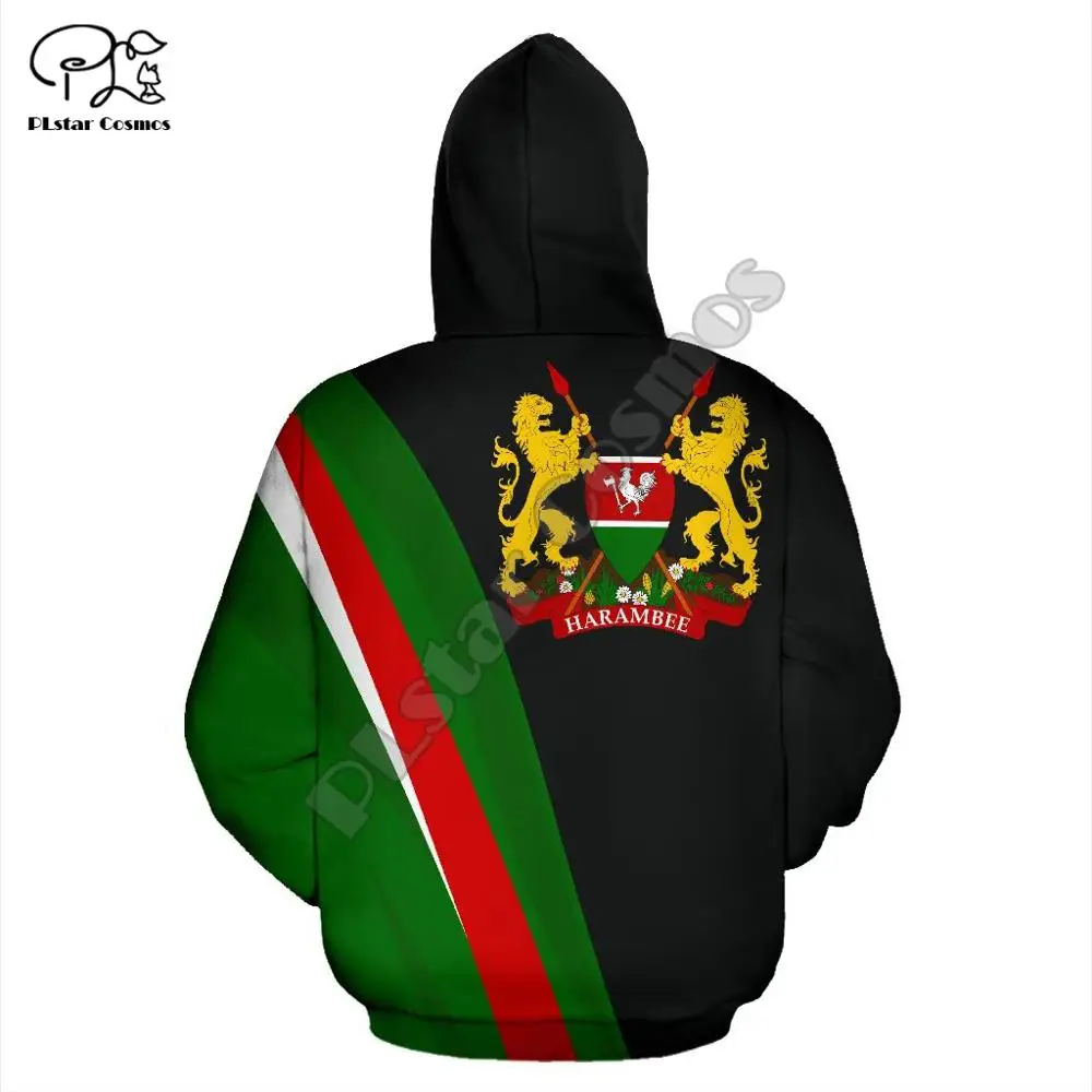 Men kenya flag 3d printed hoodie long sleeve Sweatshirts jacket women unisex pullover tracksuit with hood hoody autumn outwear