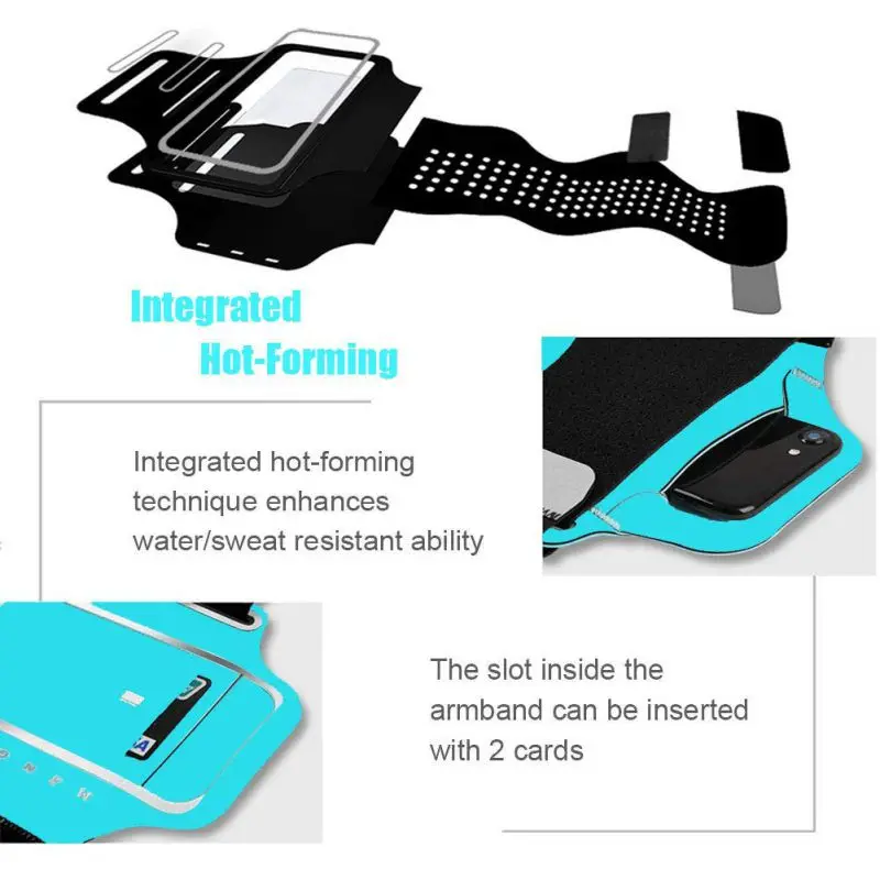 Running Arm Bag Fingerprint Touch Adjustable Phone Key Pouch Holder Gym Sports Bags Package Accessories For Running Fitness