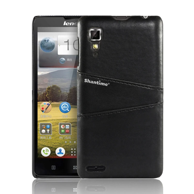 Чехол для телефона lenovo P780 кожаный роскошный винтажный кошелек с отделениями для карт задняя крышка для lenovo P780 деловой чехол - Цвет: BLACK