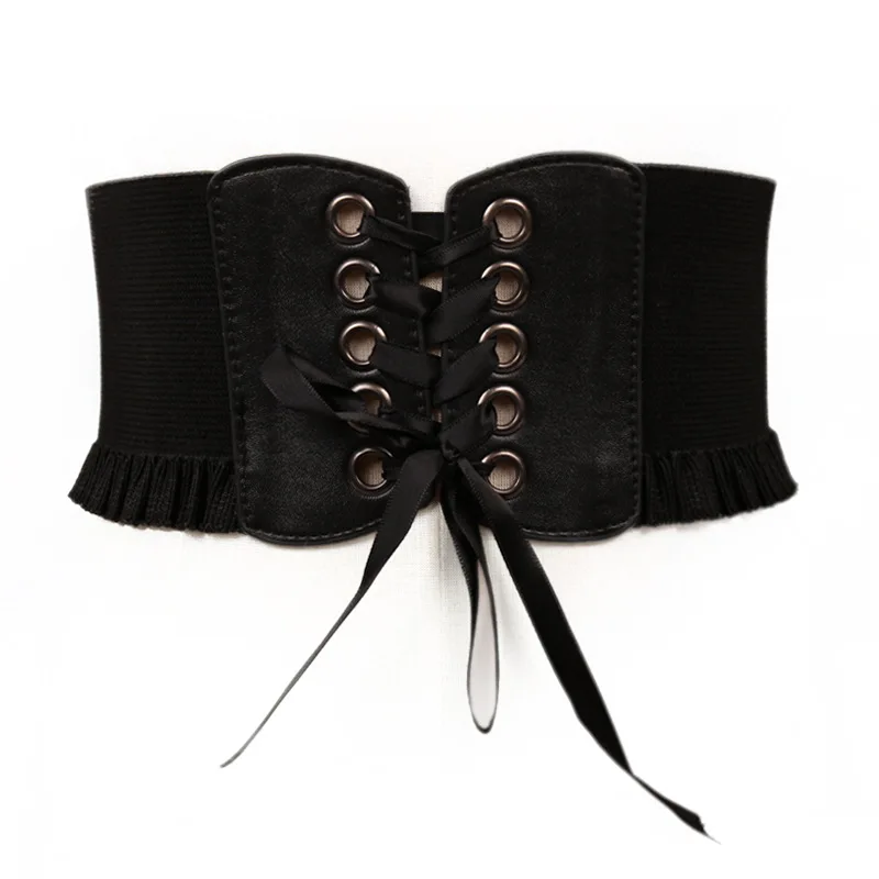 

Women Ultra Super Wide Belt PU Elastic Corset Fashion Wide Waist Belt Ladies Clothing Accesoories Female Decorations Corset Belt