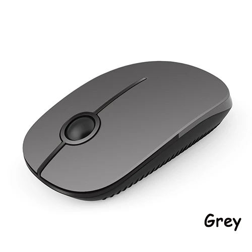 Grey SeenDa Бесшумная беспроводная мышь 1600 dpi 2,4 ГГц, оптическая беспроводная мышь для ноутбука, компьютера, ноутбука, ПК, тонкая Бесшумная мышь - Цвет: Grey