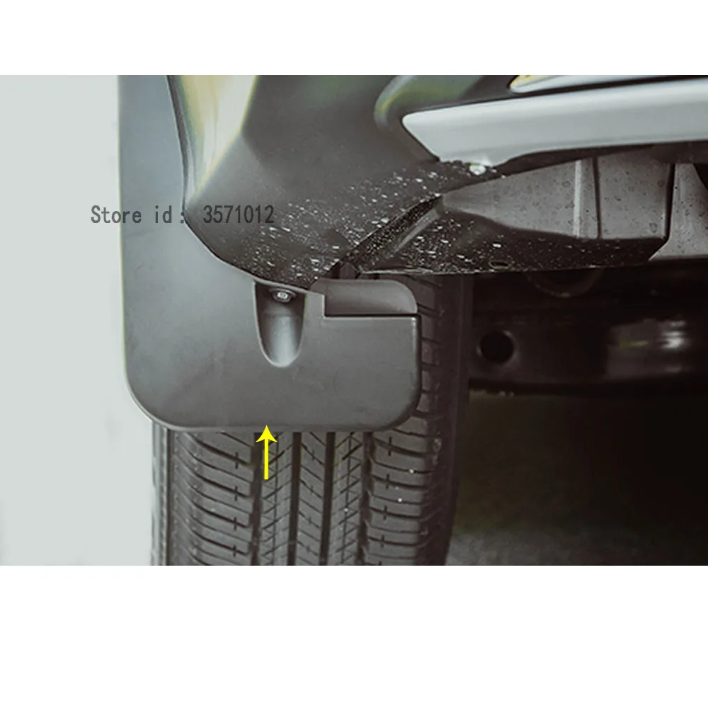 

car styling plastic fender soft mudguard protection flap splash mud guard frame 4pcs For Toyota RAV4 2016 2017 2018