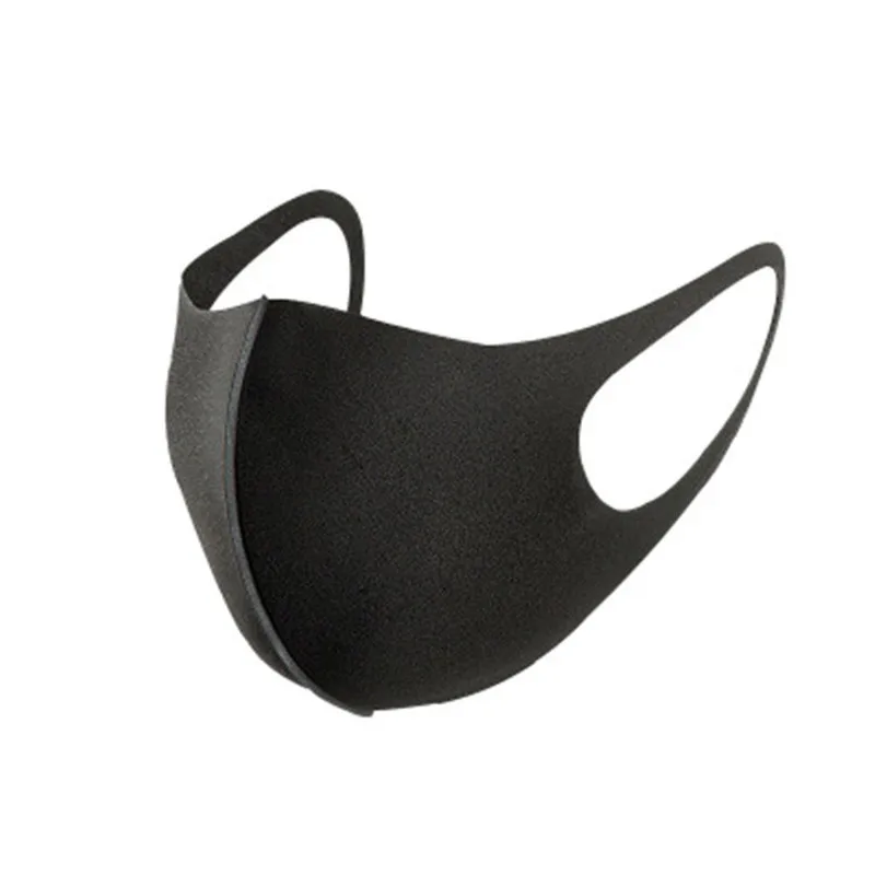 5PCS Black Kpop Mask Fashion Winter Warm Mask Breathable Washable Reusable Unisex Sponge Dust Mask