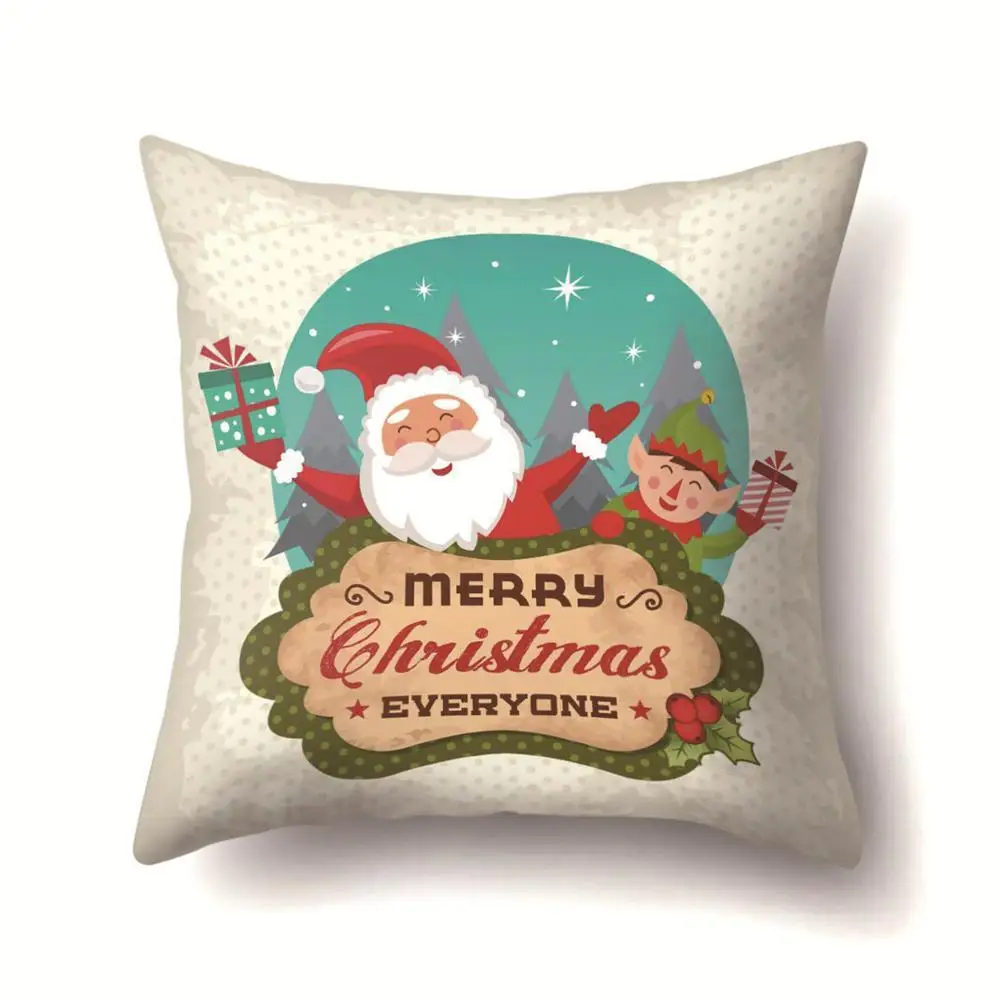 1 шт. Рождественская наволочка для подушки с изображением Санта-Клауса 45*45, декоративная наволочка для подушки на Рождество, Год, домашний декор, наволочка из полиэстера 40543 - Цвет: 2BZ-40543-294