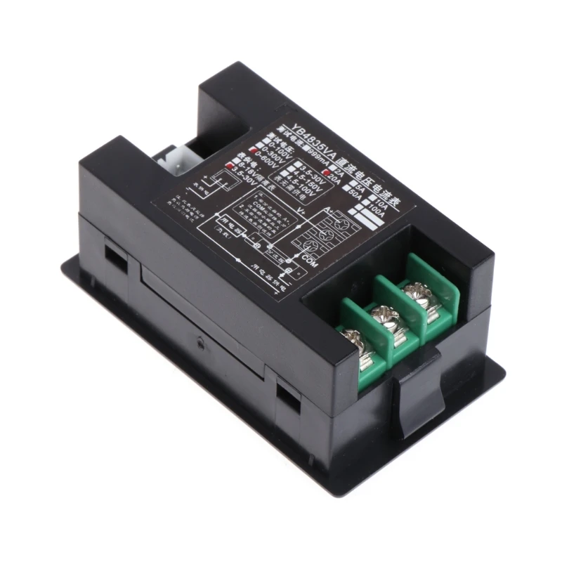 DC 600V 20A двойной цифровой вольтметр Амперметр Вольт тестер Измеритель красный +