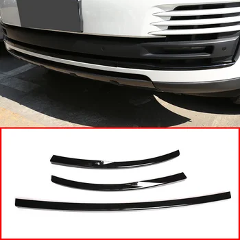 

Piano Black ABS Car Front Bumper Decorative Protection Strip For Land Rover Range Rover Vogue 2018-2020 Decoration Accessories