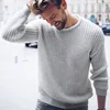 2022 Autumn and winter new men's pullover Casual Jumper solid color knitted top ► Photo 1/3