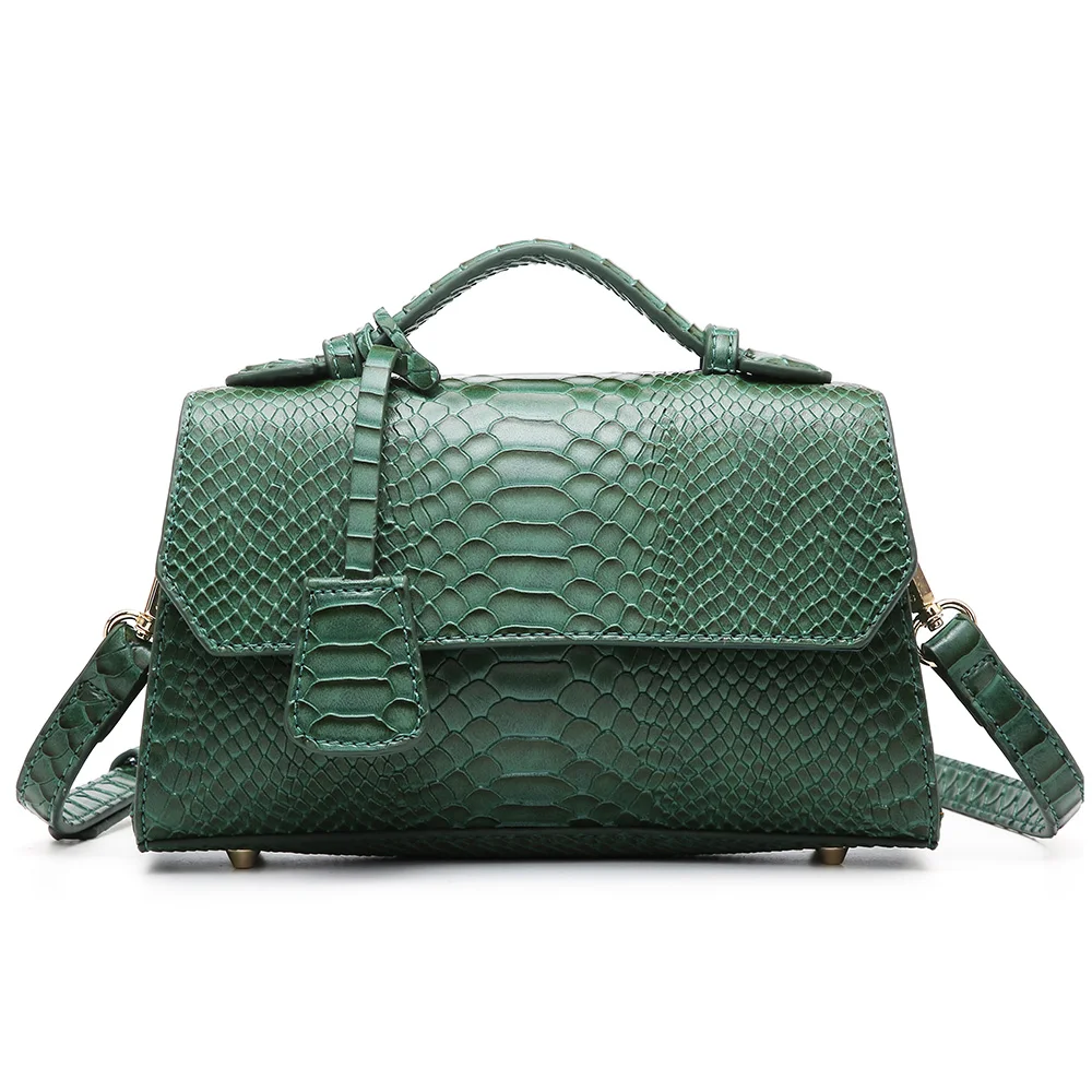 Snake Green Розовый питон клатч женская сумка Змеиный узор кожаные сумки винтажные женские сумки - Цвет: Snake Green