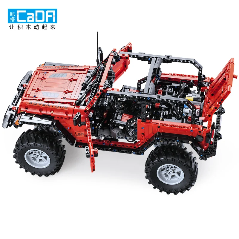 DHL CaDA дистанционного Управление Jeep Wrangler авантюриста транспортного средства для бездорожья Р/У Машинки 1941 шт с светодиодный свет двигатель Мощность игрушки подарки C61006