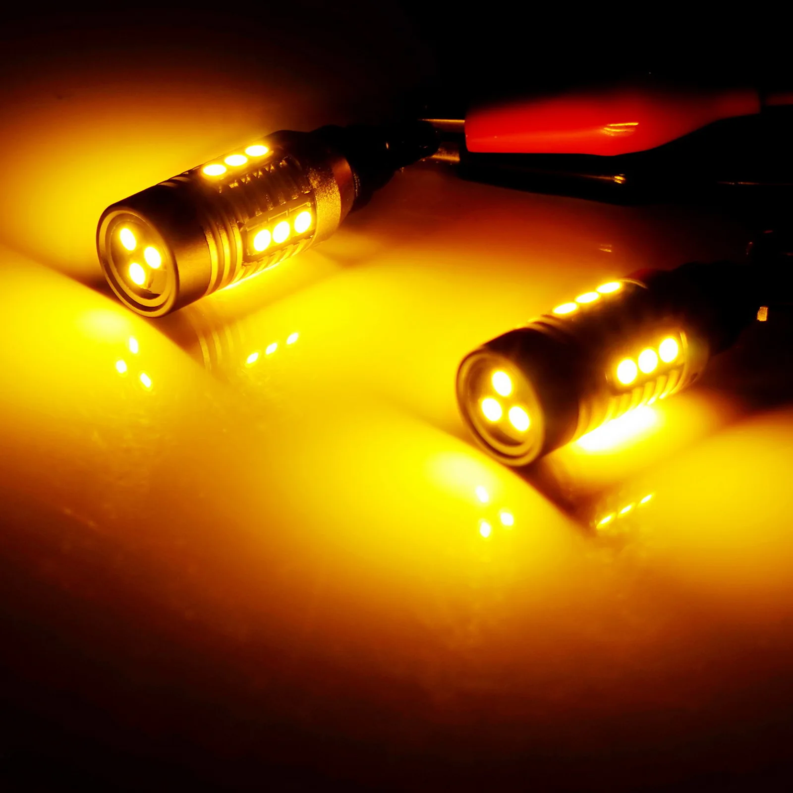 2 шт. T15 W16W Высокая мощность 15 SMD Янтарный светодиодный индикатор лампы Задний задний светильник DRL