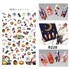 1pc Halloween water transfer nail art stickers decals nails decorations manicure tools pumpkin skull design 4