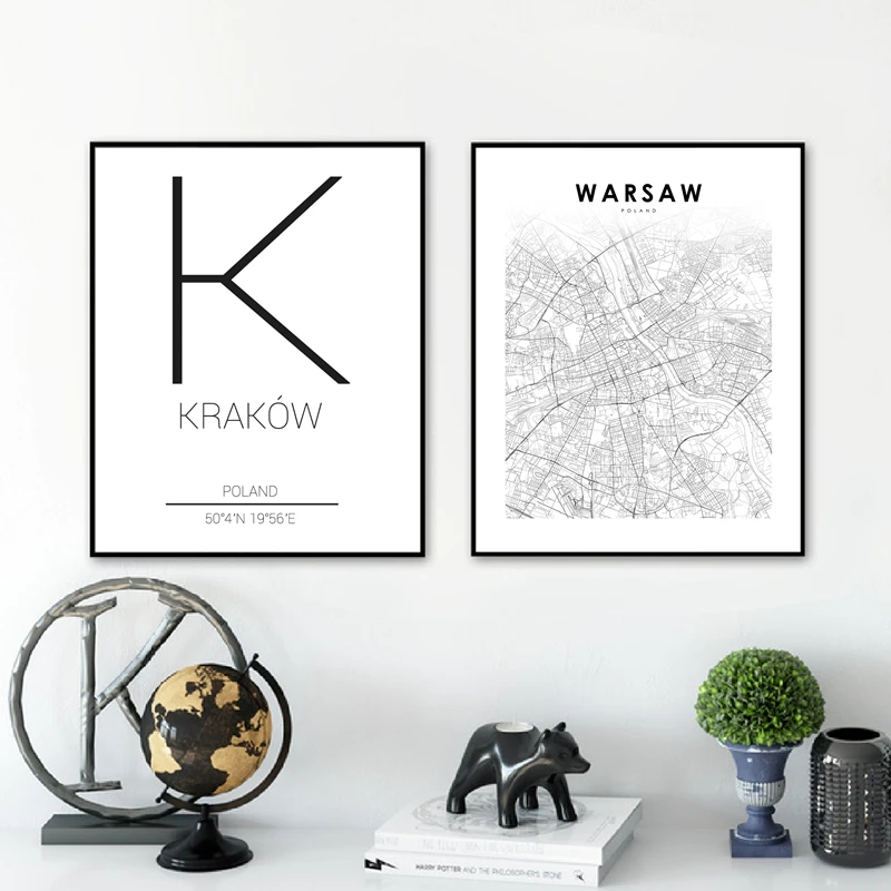 Poland Map Art Poster Prints