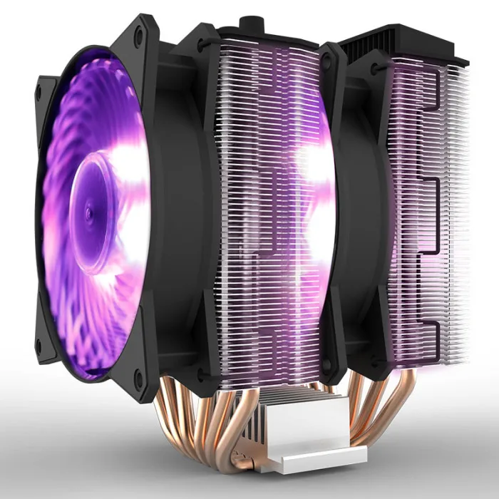 Кулер для процессора RGB двойной вентилятор охлаждения шумоподавление высокая эффективность 6 тепловая трубка FKU66