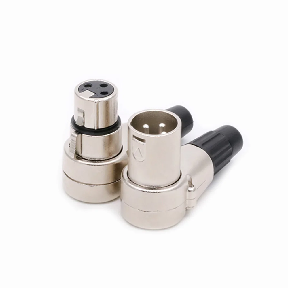3 pole Right angle XLR 3 Pin Male Female Micphone Plug Audio Cable Connector Multi-directional wire connector terminals wire connector electrical connectors electrical connector cable connector coaxial connector rf connector pcb connector