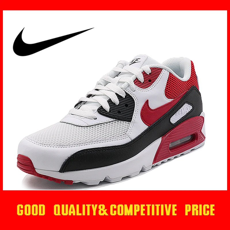 Оригинальные Nike Оригинальные кроссовки AIR MAX 90 мужские кроссовки Классические уличные удобная спортивная обувь сетчатые дышащие 537384-129