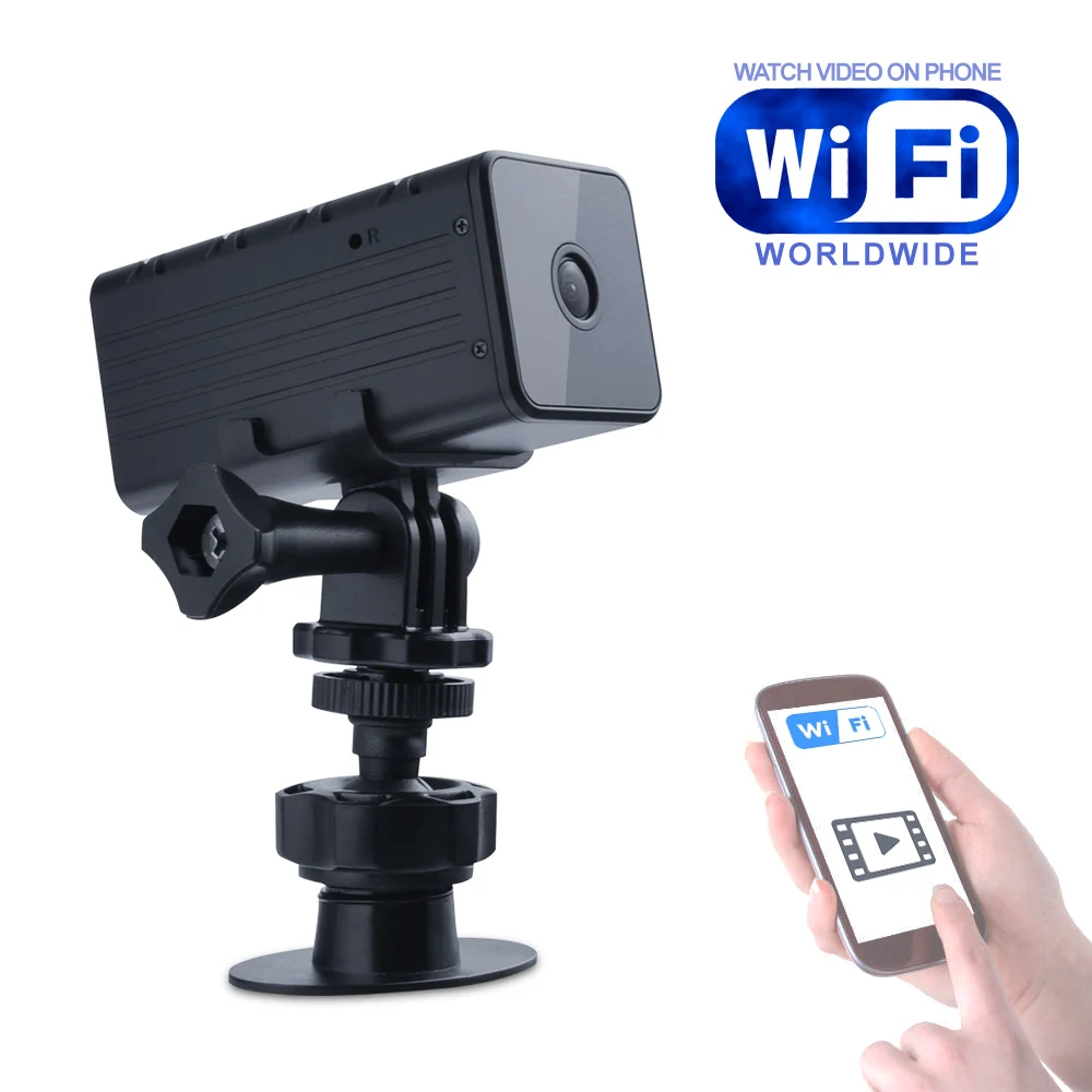 

Portable Camera with WiFi Night Vision and Motion Detection Micro Camcorder Wireless Video Support Remote View on Phone
