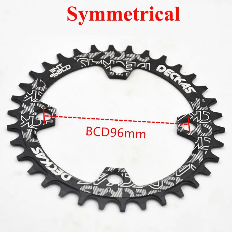 Deckas MTB цепь BCD96 Овальный Круглый горный велосипед узкая широкая цепь кольцо дорожная велосипедная Звездочка 32 T/34 T/36 T/38 T Shimano Deore